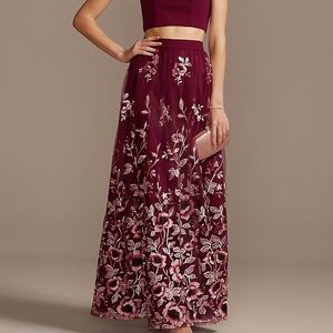 SOLD David’s Bridal Embroidered Tulle Skirt